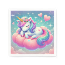 Coussin décoratif licorne endormie pour la Saint-V