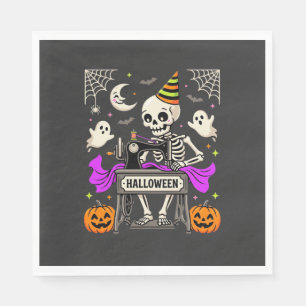 Serviette En Papier Couture de squelette d'Halloween Fantôme Citrouill