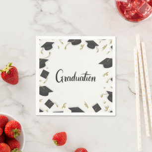 Serviette En Papier Couvre-chef blanc et remise des diplômes avec conf