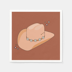 Serviette En Papier Cowboy Casquette rouille Terracotta
