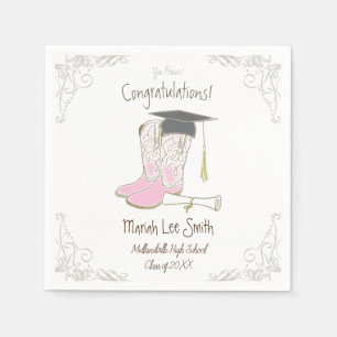 Serviette En Papier Cowboy Cowgirl Graduation Country Western Party