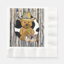 Serviette En Papier Cowboy Sheriff Teddy Bear Baby shower serviettes