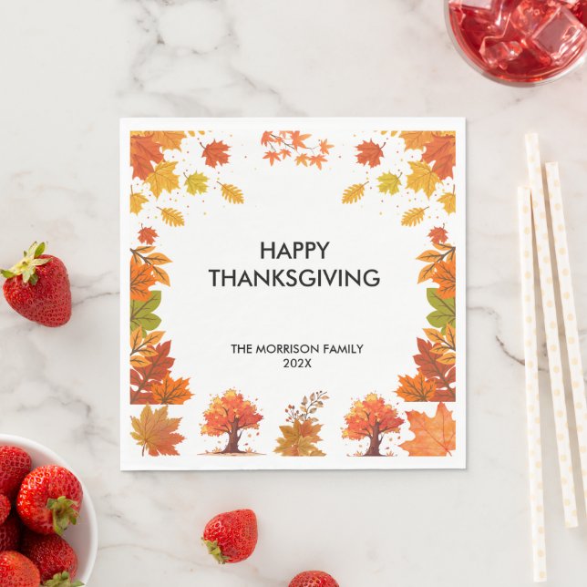 Serviette En Papier Cozy Fall Thanksgiving Dinner Party (En situation)