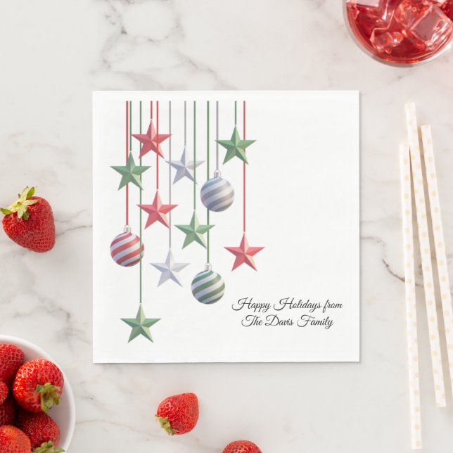 Serviette En Papier Cozy Noel Napkin (En situation)