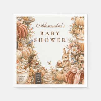 Serviette En Papier Cozy Pumpkin Spice Baby Shower