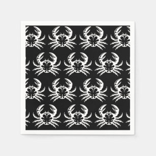 Serviette En Papier Crabe blanc