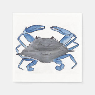 Serviette En Papier Crabe bleu