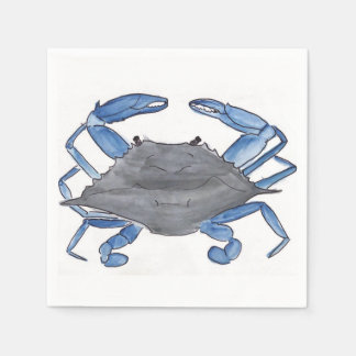Serviette En Papier Crabe bleu