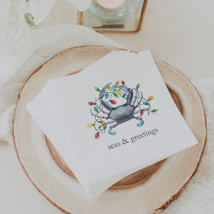 Serviette En Papier Crabe de la côte “Sea & Greetings” Fêtes