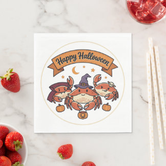 Serviette En Papier Crabs Joyeux Halloween