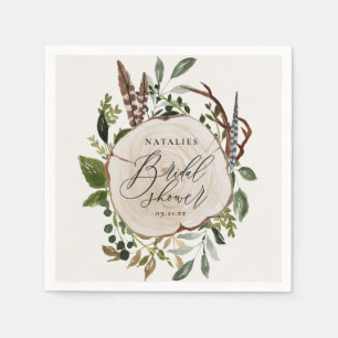 Serviette En Papier craie rustique + partie de douche nuptiale en tran