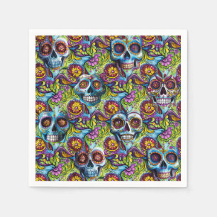 Serviette En Papier Crâne à sucre