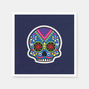 Serviette En Papier Crâne de Sucre Dias de los Muertos