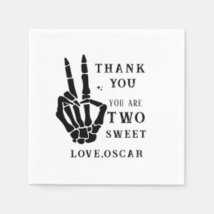 Serviette En Papier Crâne Squelette Mauvais jusqu'à l'Os 2ème Annivers
