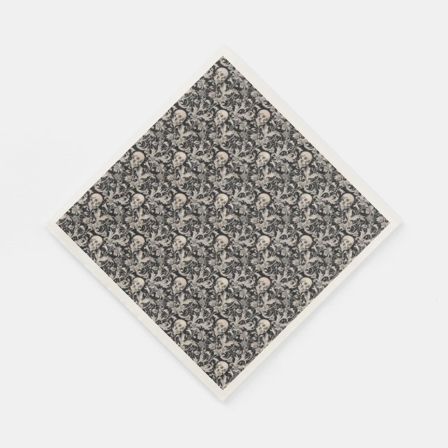 Serviette En Papier Crânes et vignes (Coin)