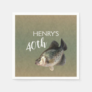 Serviette En Papier Crappie Fishing 40e anniversaire