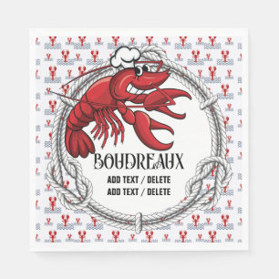 Serviette En Papier Crawfish Fruits de mer Cajun THÈME