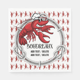 Serviette En Papier Crawfish Fruits de mer Cajun THÈME