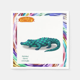 Serviette En Papier Crawford, painted circus crocodile