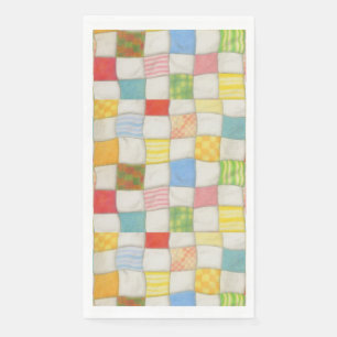Serviette En Papier CRAZY QUILT Guest Serviettes Papier serviette
