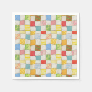 Serviette En Papier CRAZY QUILT Standard Cocktail Papier à cocktails s