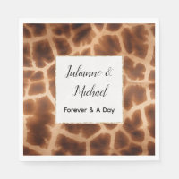 Cream Brown Giraffe Mariage animal