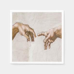 Serviette En Papier Création De La Chapelle Sixtine Adam - Michel-Ange