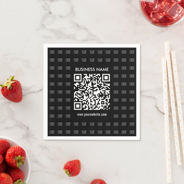 Serviette En Papier Créer instantanément du code QR scannable et du Mo (En situation)