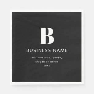 Serviette En Papier Créer un nom d'entreprise, monogramme et texte sup