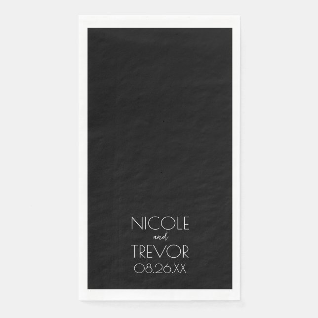Serviette En Papier Créer votre propre - Noir (Devant)