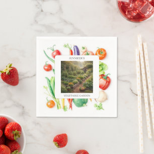 Serviette En Papier Créez vos propres photos de jardin de cuisine mono