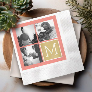 Serviette En Papier Créez votre propre collection photo Mariage Monogr