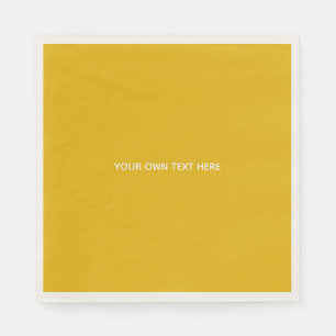 Serviette En Papier Créez Votre Propre Conception Personnalisée Jaune