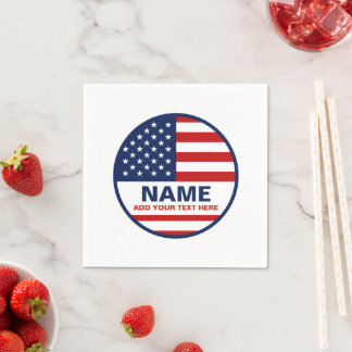Serviette En Papier Créez votre propre élection de drapeau américain