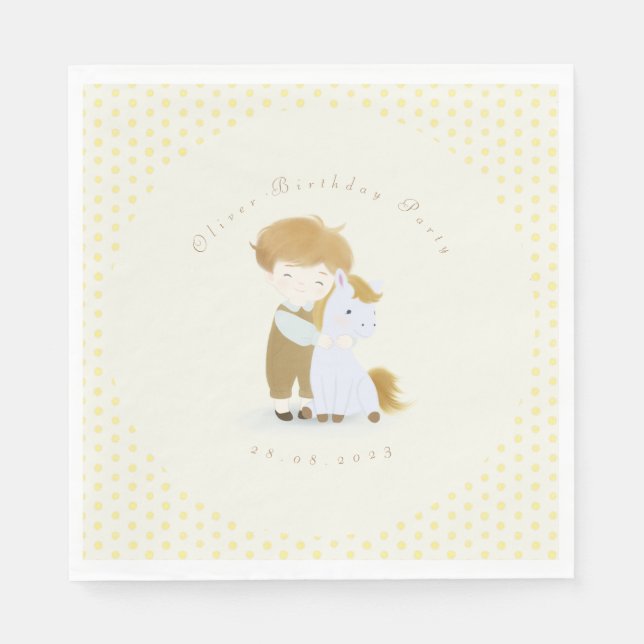 Serviette En Papier Créez votre propre fête d'anniversaire, Baby showe (Devant)