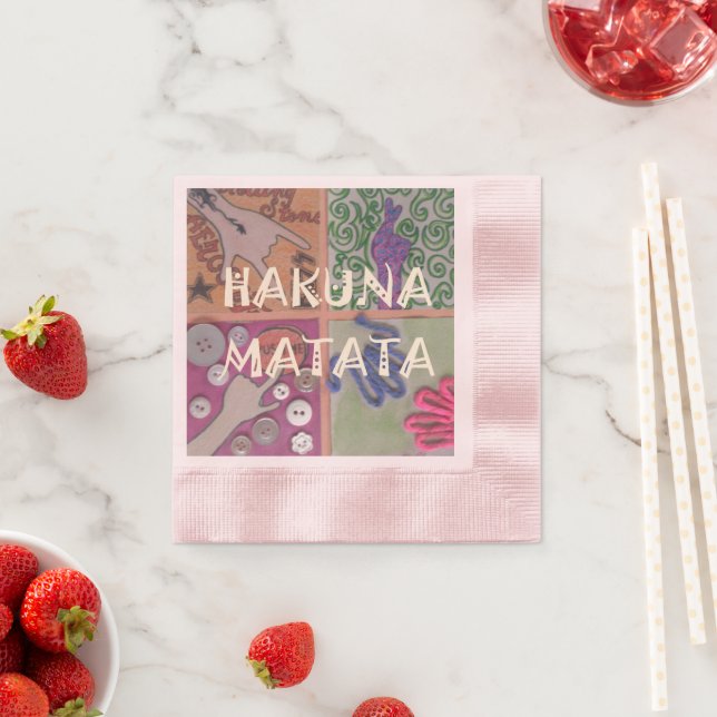 Serviette En Papier Créez votre propre Hakuna Matata African Print (En situation)
