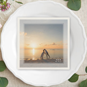 Serviette En Papier Créez votre propre photo Mariage mémorable personn
