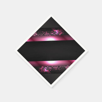 Serviette En Papier Créez Votre Propre Rose Chaud Noir Personnalisé