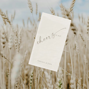 Serviette En Papier Crème Accueil personnalisé pour nous Mariage invit