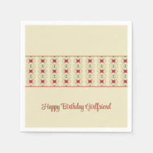 Crème avec Motif rose et vert