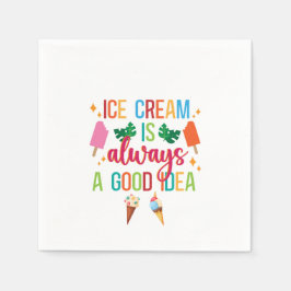 Serviette En Papier Crème de glace sociale
