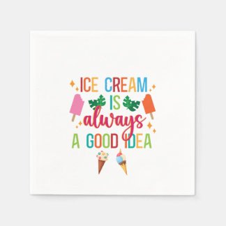 Serviette En Papier Crème de glace sociale