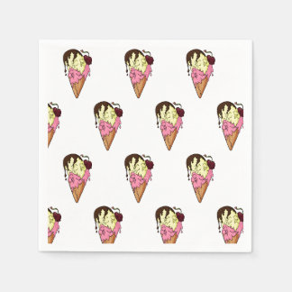 Serviette En Papier Crème glacée à crâne de banane de fraise douce