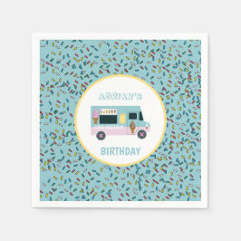 Serviette En Papier Crème glacée Conception Camion Anniversaire