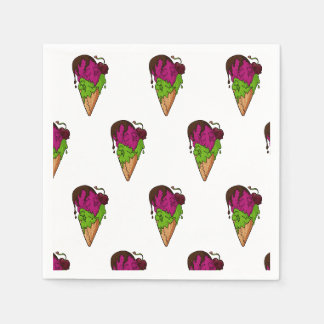 Serviette En Papier Crème glacée de crâne de Berry doux mortel