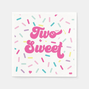 Serviette En Papier Crème glacée et gâteau Deux douces 2e anniversaire