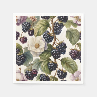 Serviette En Papier Crème Regal Elegance Mûre & Fleurs