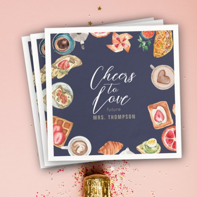 Serviette En Papier Crêpes de gaufres de brunch de la Marine (Créateur téléchargé)