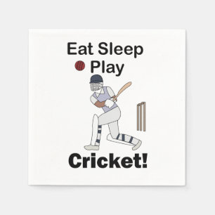 Serviette En Papier Cricket Sports Manger Dormir Jouer Cricket Fête