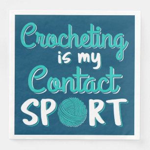 Serviette En Papier Crochet est mon contact Sport